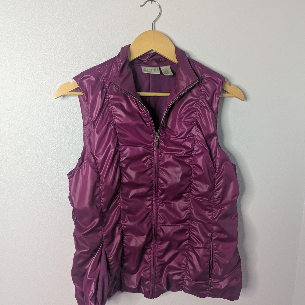 Chico’s Fuchsia Quilted Puffer Vest | Size 0 (Small)